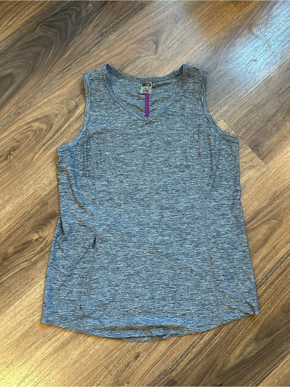 Duluth Trading Co Heather Gray V-Neck Performance Tank